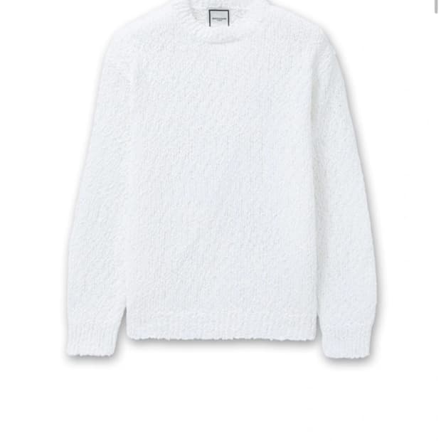 우영미 화이트 텍스쳐 위빙 스웨터 (50)