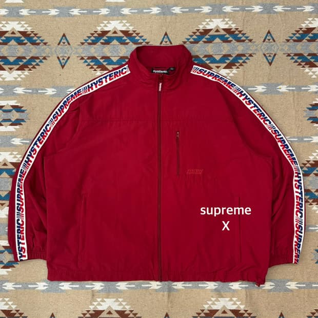 [L] 슈프림 x 히스테릭 글래머 트랙 자켓 레드 - 24FW