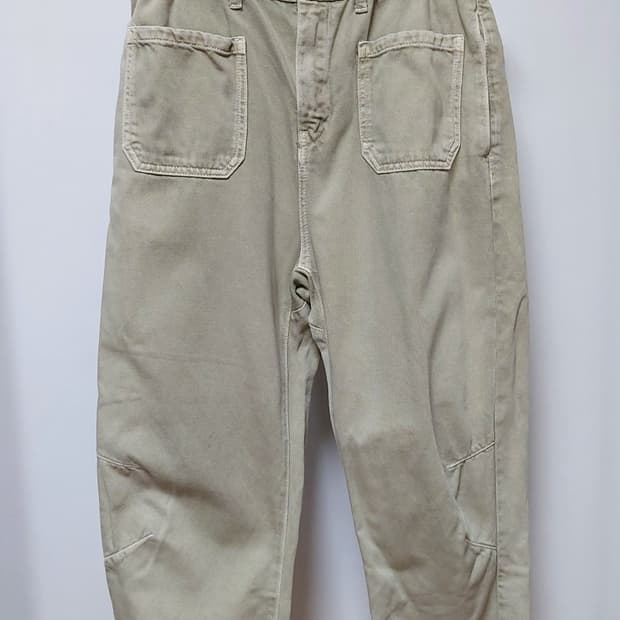 자라 여성 베이지 허리밴딩 바지 (28인치)EUR38

