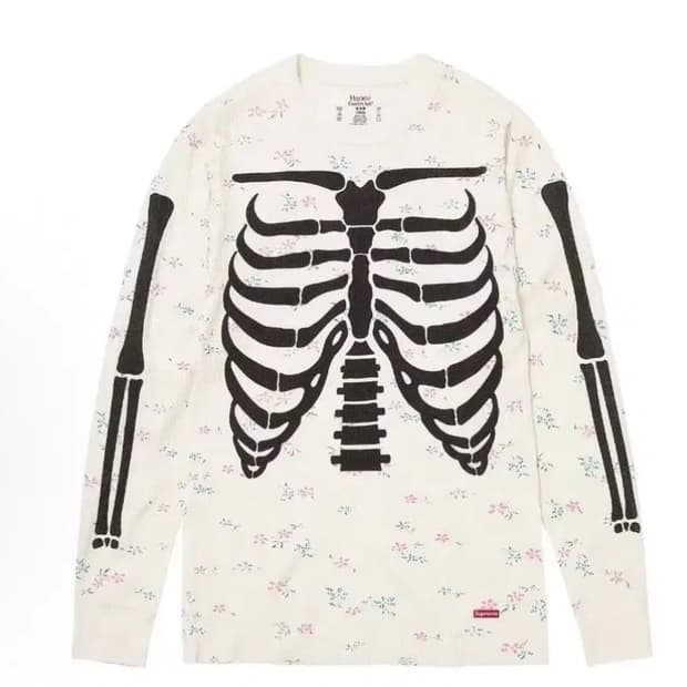 슈프림 헤인즈 본즈 써멀 플로럴 M