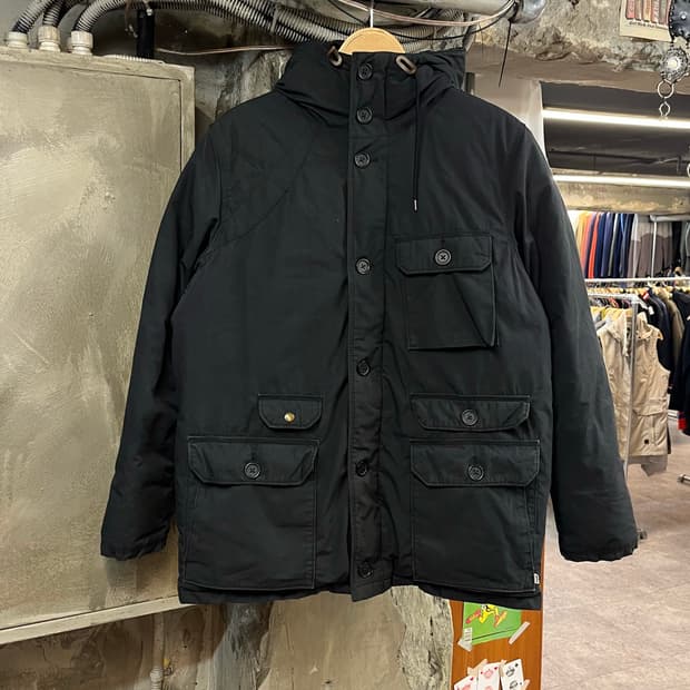 리바이스 후드 덕다운 자켓 블랙 M #csz2321