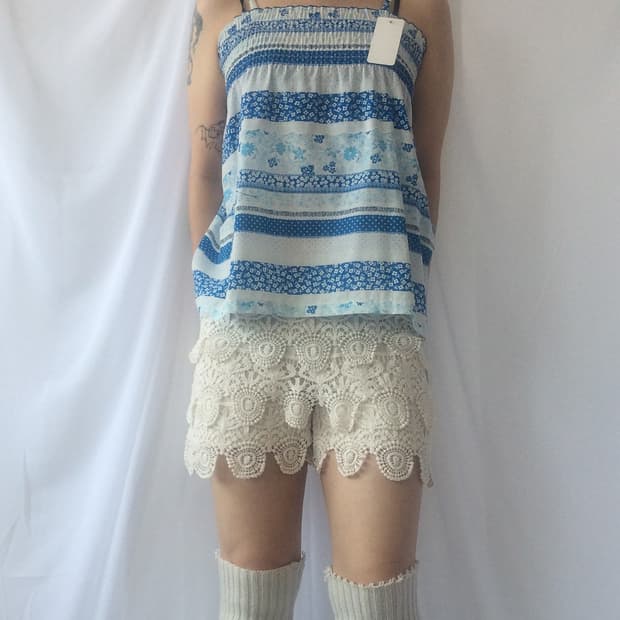 Patch work printing sleeveless