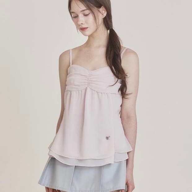 낫유어로즈 페어리 쉬폰 탑 핑크 
