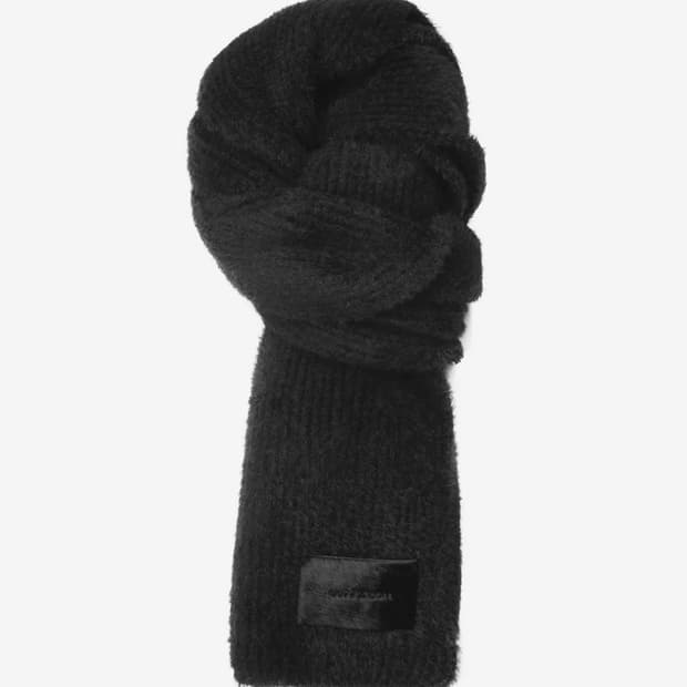 (새상품/Free) 도프제이슨 카프헤어 소프트 머플러 블랙