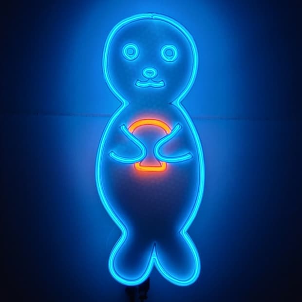네온사인 해달 물개 물범 led 램프 무드등 조명