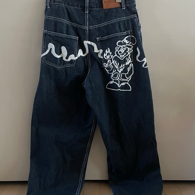 위캔더스 드워프 데님 팬츠 네이비 M
