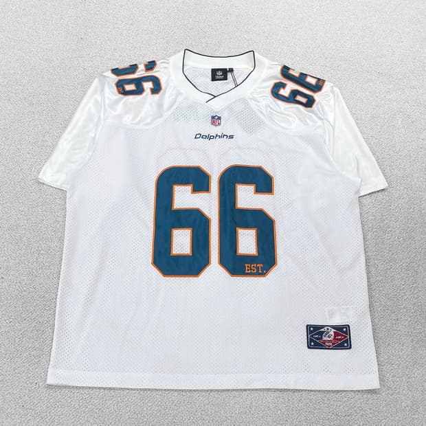 NFL 마이애미 돌핀스 져지 반팔 화이트