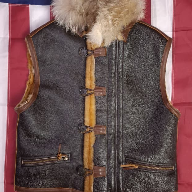 새제품 오리지날 알파사 WW2 미공군 B-7 리얼레더 항공 무스탕 베스트