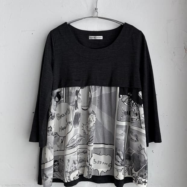 츠모리 치사토(Tsumori Chisato) 코믹스 패턴 셔링 탑
