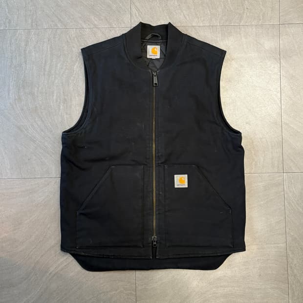 칼하트 정품 덕 캔버스 블랙 조끼