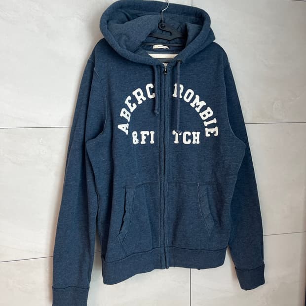 아베크롬비 스펠로고 후드집업 네이비 [L]