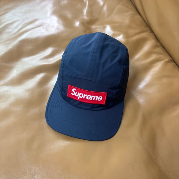 슈프림 캠프캡 모자 박스로고 25ss 고어텍스 네이비