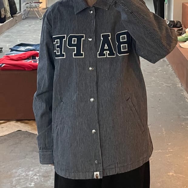 베이프 로고패치 데님자켓 H2207