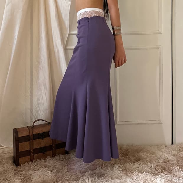 lavender slim mermaid skirt