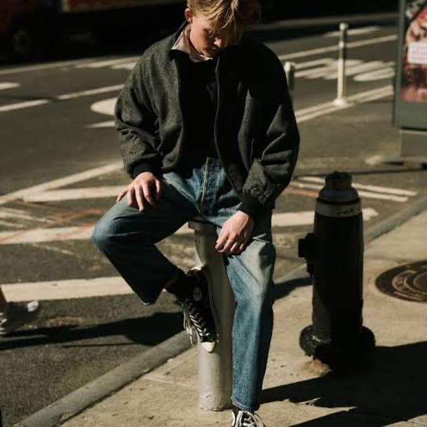 [1]24fw 아프레쎄 트위드 헤링턴자켓 차콜