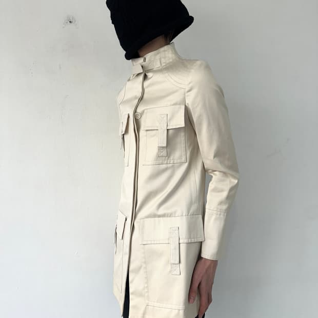 구찌 톰포드 03AW 런웨이 멀티포켓 견장 롱자켓