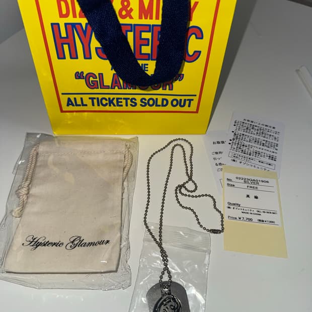 히스테릭 글래머 군번줄 목걸이 새상품