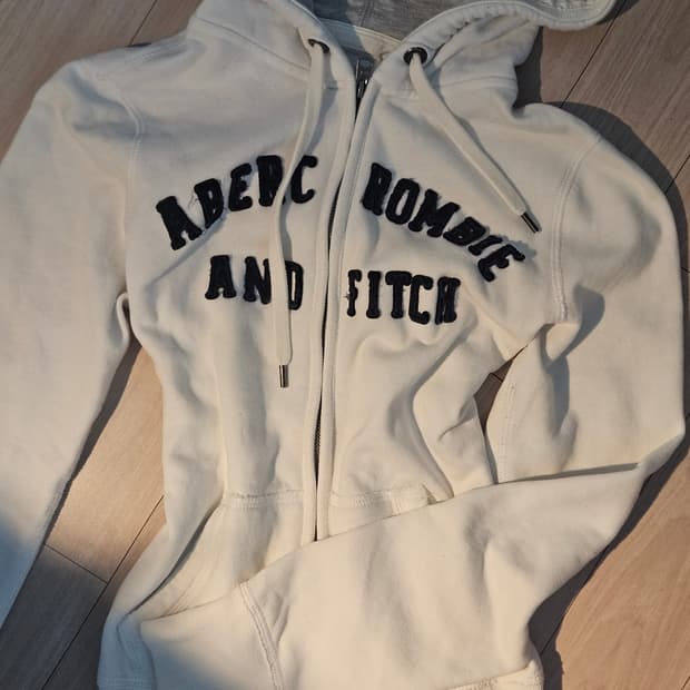 아베크롬비 슬림핏 후드집업 화이트 M