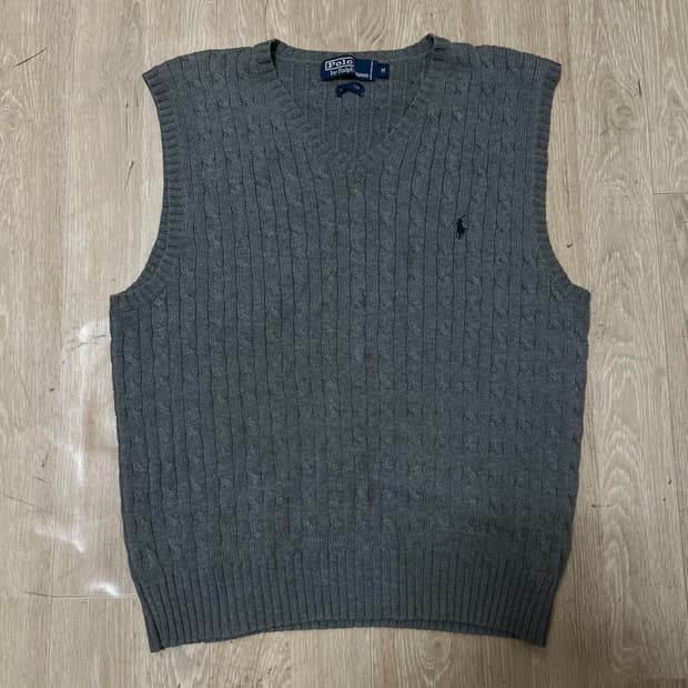 폴로 랄프로렌 꽈배기 니트조끼 M/95 