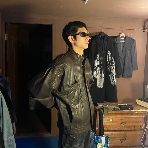 NEW FAST LAMB LEATHER OVERFIT JACKET