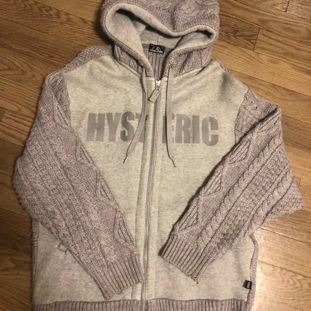 히스테릭 글래머 스웨터 도킹 후디 후드집업