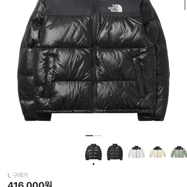 노스페이스 1996 에코 눕시 자켓 리얼 블랙(L)