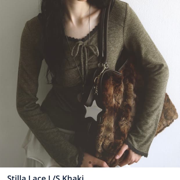 배드블루 Stilla Lace L/S Khaki