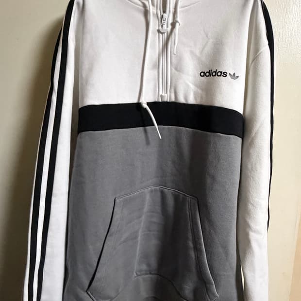 아디다스 불꽃라인 오버핏 아노락후드 S