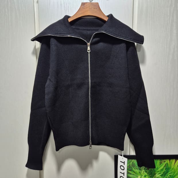 빈티지 가디건 집업 봄니트 블랙