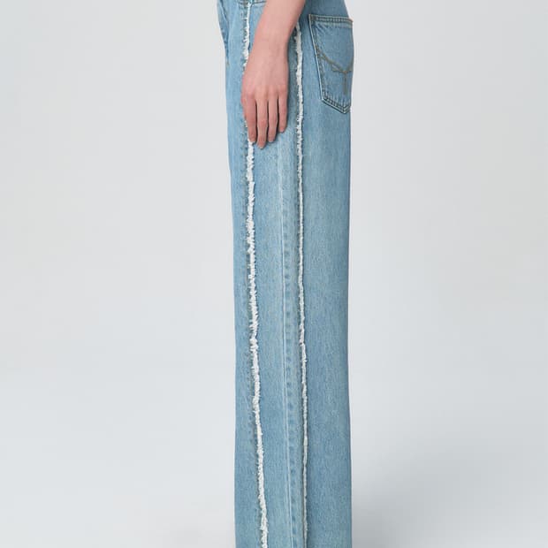 쿠메 Kume Wide Denim Pants 라이트블루