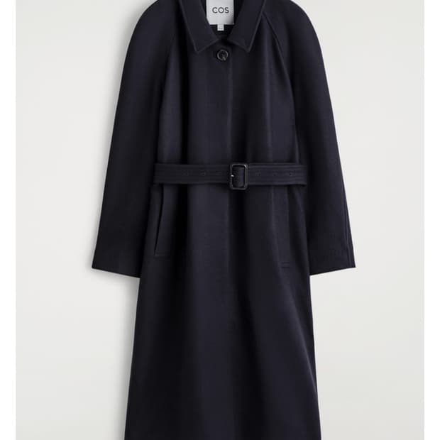 Cos 코스 울 블렌드 트렌치코트 (네이비 XXS)