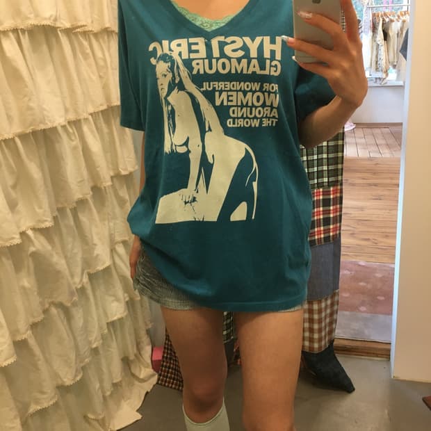 히스테릭글래머 블루 반팔티 