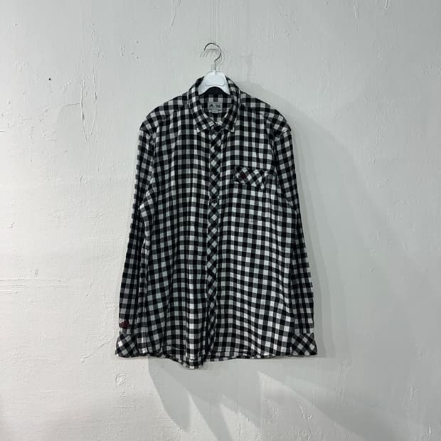 아디다스 잔체크 남방 XL