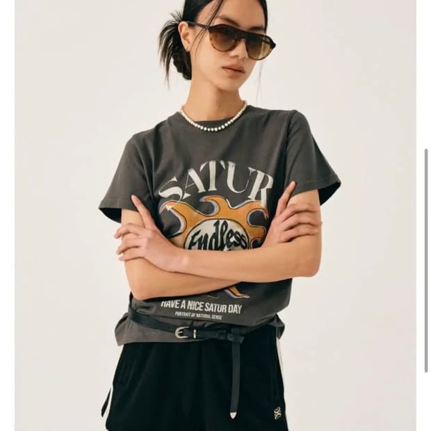 세터 반팔 우먼 크롭