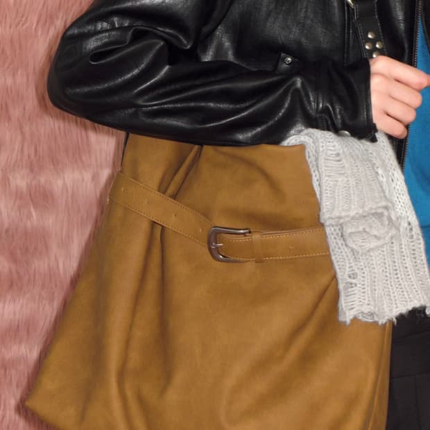 썬번프로젝트 Rivet Belted Big Bag, BEIGE