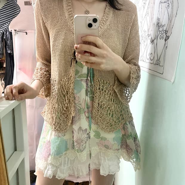 모리걸 여름 크로쉐 가디건