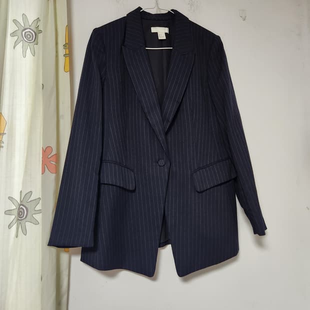 H&M 네이비 스트라이프 자켓165/84A(M)