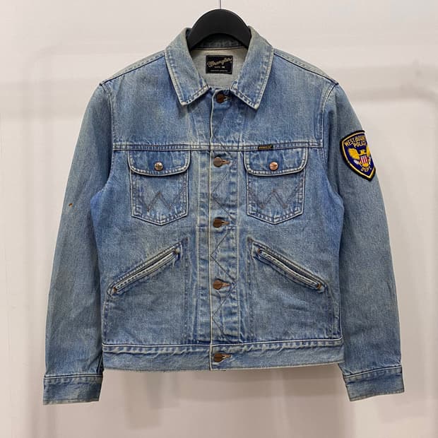90s 랭글러 재팬 WEST BOUNTIFUL POLICE 데님 자켓