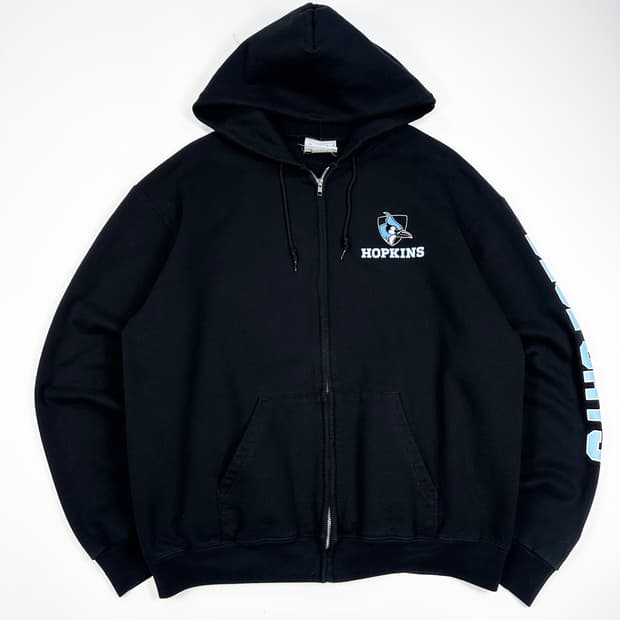 00s 챔피온 올드스쿨 홉킨스 블루제이스 프린팅 후드집업 L