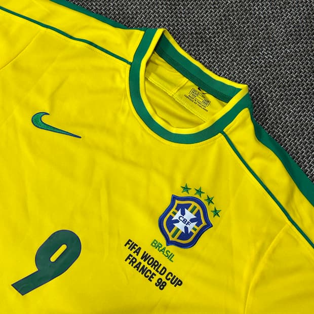 나이키 브라질 98월드컵 유니폼 호나우두 마킹