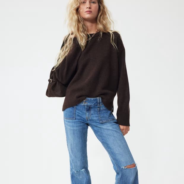 H&m 흐앤므 로라이즈 플레어진