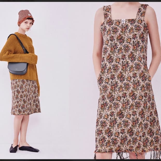 새상품 frontrow 프론트로우 자카드 원피스