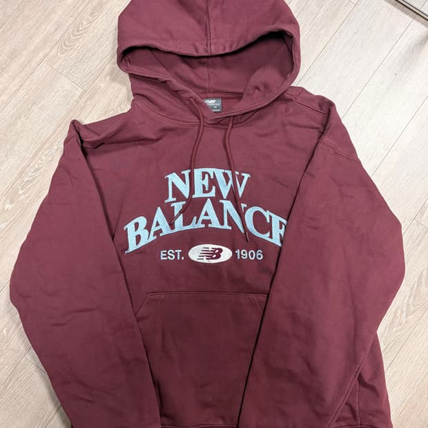뉴발란스 버건디 후드티