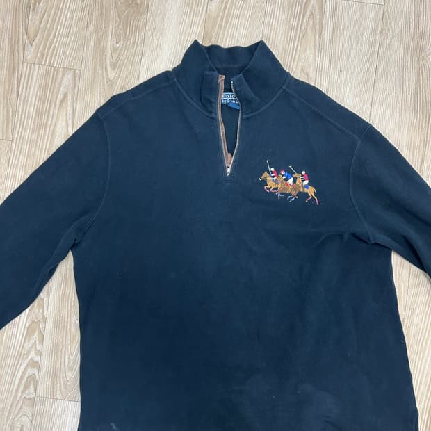 폴로 트리플포니 코튼하프집엎 