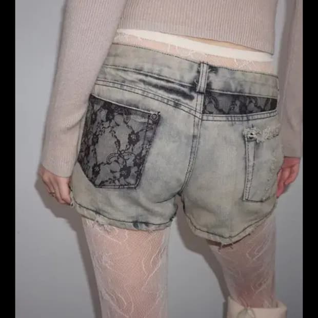 short pants 로우라이즈 시스루 숏팬츠 반바지 