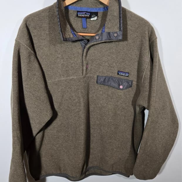 L 빈티지 90S USA메이드 파타고니아 신칠라 브라운