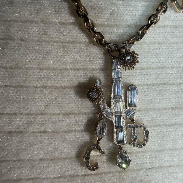 디올 x 캑터스 잭 콜라보 팬던트 목걸이판매 (크림단종제품) 민트급