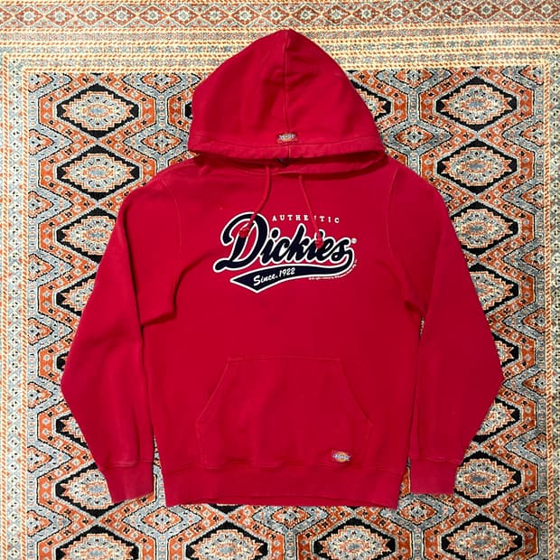 디키즈 DICKIES 레드 후드티셔츠 남성S