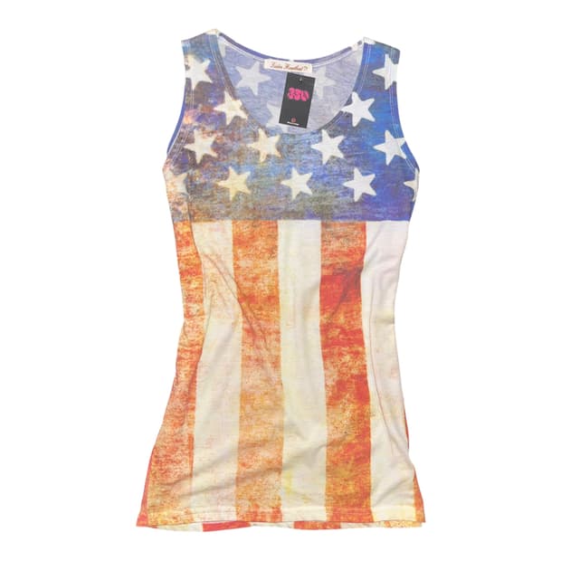 성조기 나시 갸루y2k