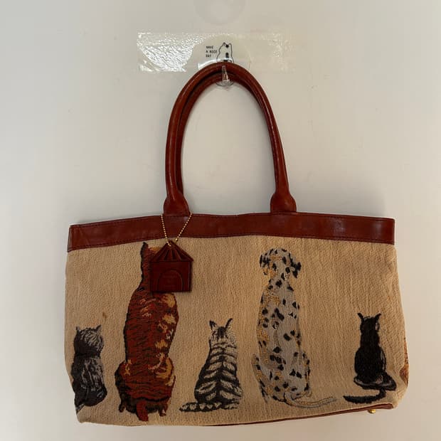 강아지 고양이 토트백 